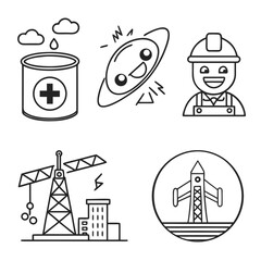 6 Minimalist Abstract Icons for Restaurant and Catering Use