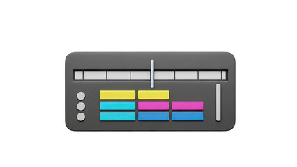 3D Audio Mixer Console Icon