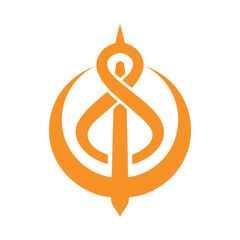 WebSpiritual Flame Abstract Logo Circular Nature Landscape Icon