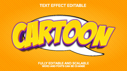 3d text effect cartoon vector editable