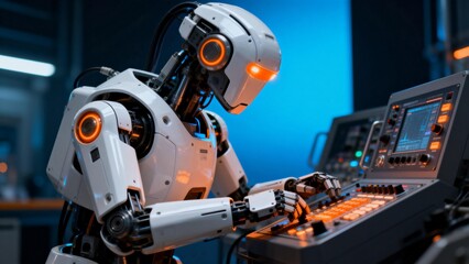 Robot operating control panel