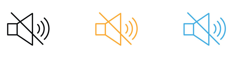 Mute sound icon vector. audio off notification symbol. vector illustration.