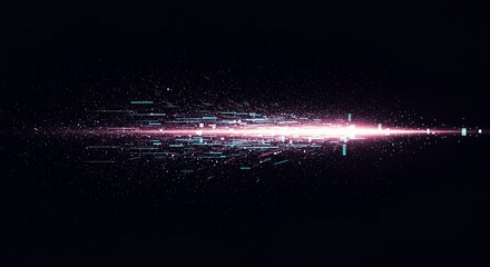 Shifting geometric planes and energetic particle streams visualize complex abstract data in continuous flux, nonrepresentational, conceptual, mathematics