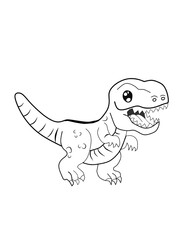 Obraz premium black and white sketch of tirex