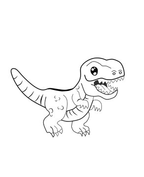 black and white sketch of tirex