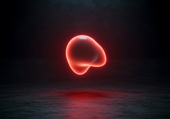 A subtle, glowing form floats in a deep, textured void. It represents an essential, intangible existence and the profound mystery of being, atmospheric, contemplation, concept