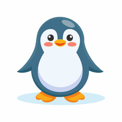 Naklejka premium Cute Cartoon Penguin Character Illustration.