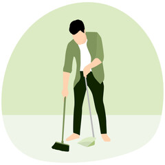 People Cleaning Illustration