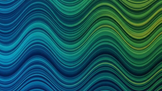 Abstract Wavy Lines Background with Blue Green Gradient Pattern  Modern Digital Texture Design