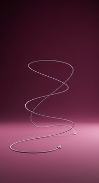 An unpredictable, winding path represented by a thin curved line, illustrating uncertainty, complexity, and the indirect route to a final goal, journey, solution, intricate