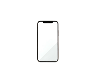 Modern mobile device with blank screen, sleek design