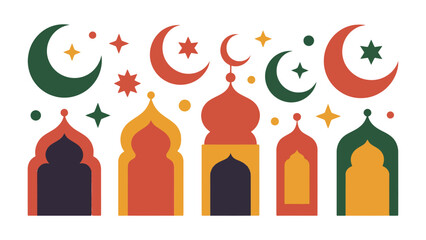 Ramadan Celebration: An artistic celebration showcasing elements of the Ramadan, incorporating intricate designs and patterns. Reflecting the beauty and significance of the holy month.