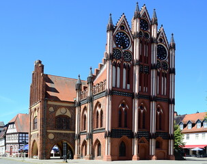 Historical City Hall in the Old Town of Tangerm&uuml;nde, Saxony - Anhalt