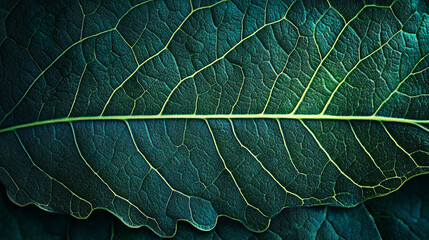 Macro leaf texture background showing detailed veins and organic patterns, highlighting natural structure, freshness, and rich botanical surface ideal for nature inspired design