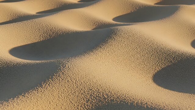 Golden Desert Sand Dunes Texture Natural Wavy Pattern with Shadows  Warm Light
