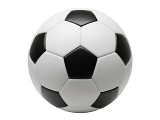 Fototapeta premium A black and white soccer ball on a pure transparent background for sports design