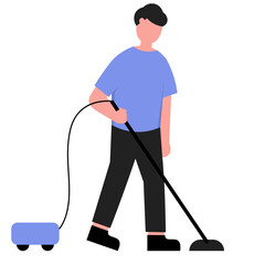 Person Cleaning Concept Illustration