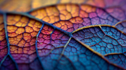 Macro leaf texture background showing detailed veins and organic patterns, highlighting natural structure, freshness, and rich botanical surface ideal for nature inspired design