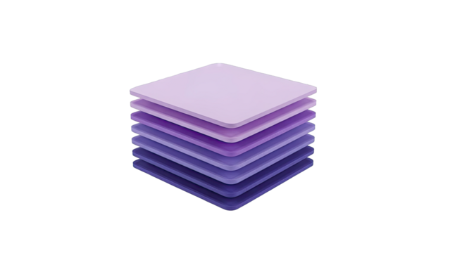 Stacked Purple Squares with Rounded Corners - Powered by Adobe