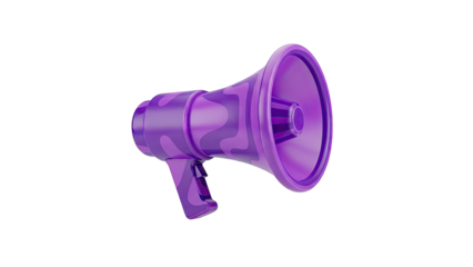 Purple Megaphone with Camouflage Pattern