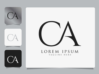 Elegant CA Letter mark Logo Template