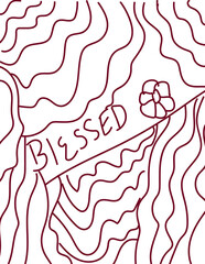 Fototapeta premium vector illustration of caption, blessed.