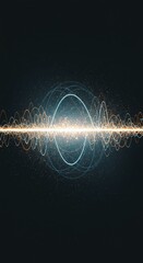 Luminous abstract visualization of subatomic energy flows and wave patterns, depicting complex quantum mechanical rhythm and coherence, pattern, background, texture