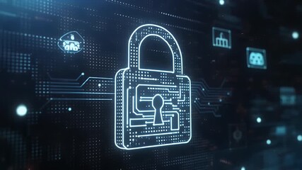 Digital security lock and data protection concept, cyber security technology abstract background - Powered by Adobe