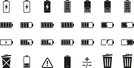 Battery Charge Icons Set