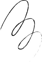 Abstract black ink spiral doodle