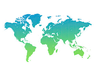 Fototapeta premium Gradient world map with continents on black