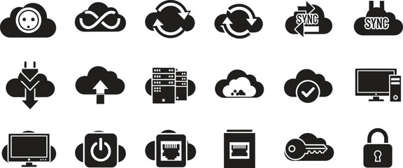 Cloud Computing Icons Set