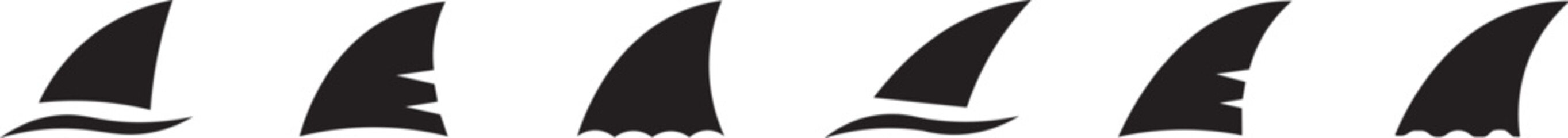 Shark fin sign. Shark tail icon. shark tail sea ocean icon sign. Shark tail outline icon © MDParveg