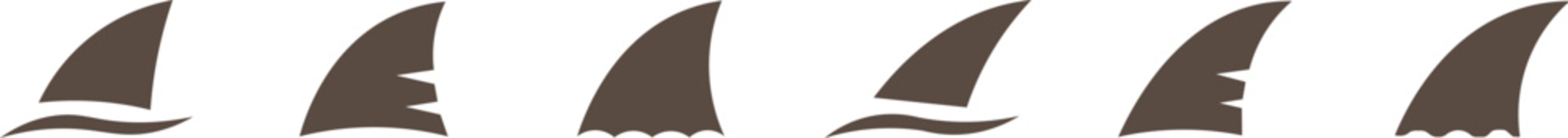 Shark fin sign. Shark tail icon. shark tail sea ocean icon sign. Shark tail outline icon © MDParveg