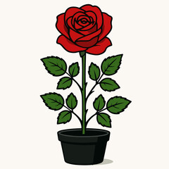 illustration of blooming roses