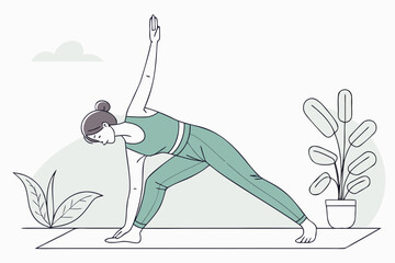 Yoga Pose Icon Showing Flexibility, Balance, and Mind-Body Connection