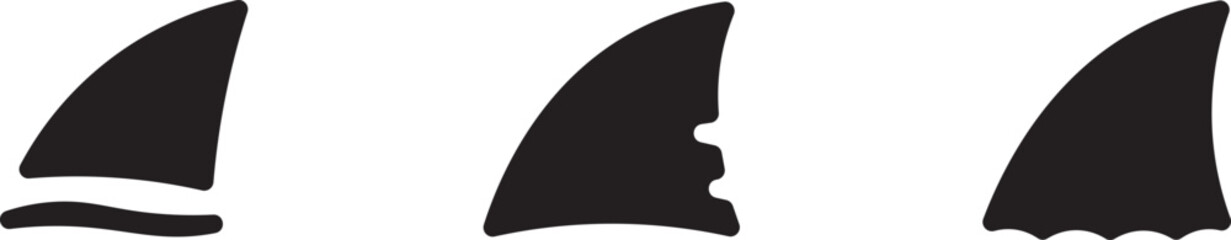 Shark fin sign. Shark tail icon. shark tail sea ocean icon sign. Shark tail outline icon © MDParveg