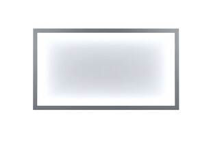 Illuminated modern panel with a sleek, thin gray frame