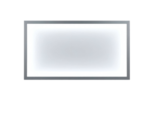Illuminated modern panel with a sleek, thin gray frame