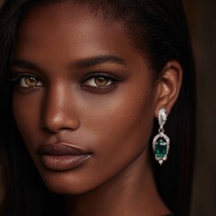 Confident African American Model