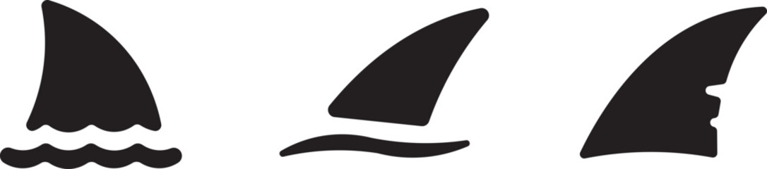 Shark fin sign. Shark tail icon. shark tail sea ocean icon sign. Shark tail outline icon © MDParveg