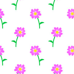 Flower vector seamless pattern illustration floral background 
