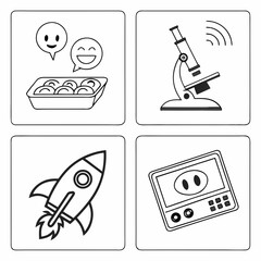 Minimalist Serving Tray Icons Abstract Kitchen Plate Set