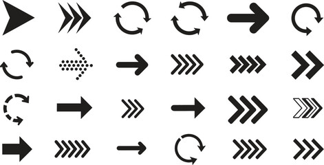 Set of Directional Arrow Icons