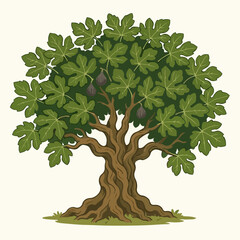 illustration of an ancient fig tree