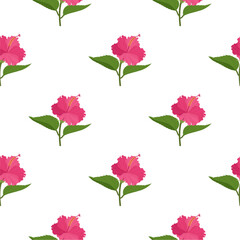 Flower vector seamless pattern illustration floral background 
