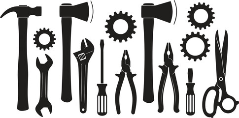 Tools and Equipment Silhouettes