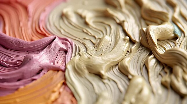 A vibrant abstract painting featuring swirling textures and colors, capturing the essence of creativity and artistic expression