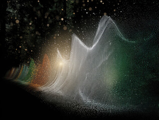 Futuristic Data Streams and Digital Landscapes