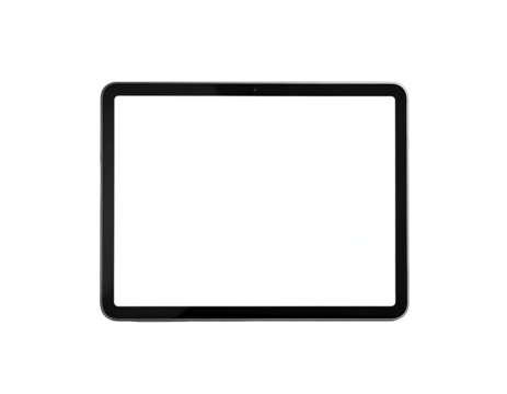 Sleek, modern tablet with a blank, bright screen - Powered by Adobe